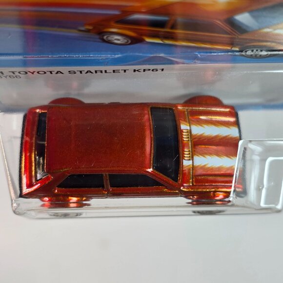 Hot Wheels 81 Toyota Starlet KP61 Ultra Hots Orange - Picture 10 of 16